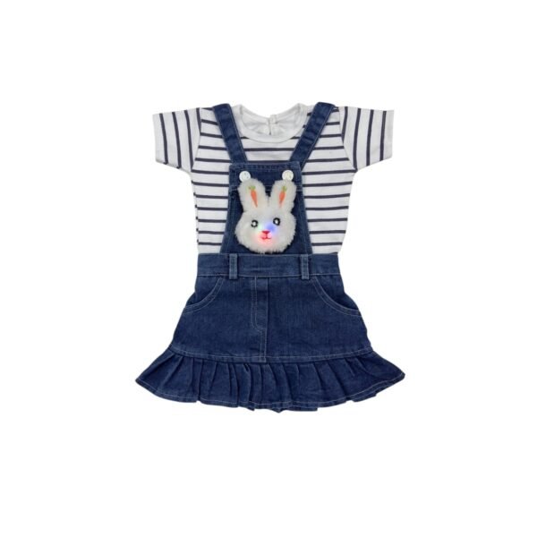 Adorable Kitty Dungaree Frock for Baby Girls - Cute & Comfy (3-18 Months)